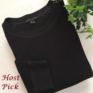 THEORY MEN'S WAFFLE KNIT CREWNECK PULLOVER SIZE L